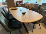 Eettafel, zwart metalen spinpoot naturel – kavel bij Onlineveilingmeester, Joure