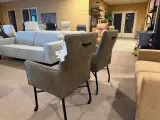 Set van 2 eetkamerstoelen, zwart onderstel olive groen – foto 9 – kavel bij Onlineveilingmeester, Joure