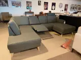 U-bank met open eiland en lounge, elektrisch verstelbaar army green – kavel bij Onlineveilingmeester, Joure