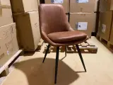 Set van 6 eetkamerstoelen cognac – kavel bij Onlineveilingmeester, Joure