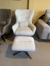 Fauteuil met voetenbank, relaxfauteuil AJ living, beige – foto 2 – kavel bij Onlineveilingmeester, Joure