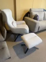 Fauteuil met voetenbank, relaxfauteuil AJ living, beige – foto 4 – kavel bij Onlineveilingmeester, Joure