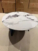 Salontafel rond marmer cryolite – foto 4 – kavel bij Onlineveilingmeester, Joure