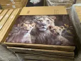 Schilderij gehard glas Leeuw met welpjes – kavel bij Onlineveilingmeester, Joure