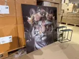Schilderij gehard glas Tijger bloemenkrans Hoogwaardige kwaliteit Homebound – foto 2 – kavel bij Onlineveilingmeester, Joure