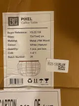 Salontafel Label51, PIXEL, wit/naturel – foto 2 – kavel bij Onlineveilingmeester, Joure