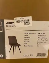 Set van 6 eetkamerstoelen Label51, Jort, donker grijs – foto 2 – kavel bij Onlineveilingmeester, Joure
