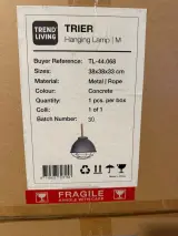 Hanglamp Trend living, Trier, concrete – kavel bij Onlineveilingmeester, Joure