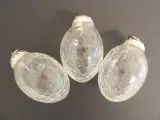 Set van 3 glazen kerstballen met craquelé-effect – kavel bij De Kringwinkel, Leopoldsburg