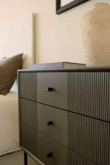 4x Ladekast met 3 laden – Bijzettafel – 61 x 33 x 66 cm – Hout - Donkergrijs VIDI, Gravur – foto 6 – kavel bij Onlineveilingmeester, Hoogeveen