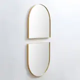 4x Spiegels met Boogvorm 2-delig – 60 x 50 cm – Verticaal & Horizontaal Ophangbaar VIDI, Skara – kavel bij Onlineveilingmeester, Hoogeveen