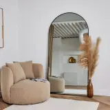 2x Design spiegel met boog zwart 200x100 cm – kavel bij Onlineveilingmeester, Hoogeveen