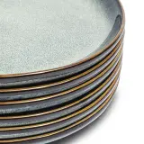 4x Ontbijtborden set van 6 stuks – Ø21 cm - saliegroen VIDI, Verde – foto 3 – kavel bij Onlineveilingmeester, Hoogeveen