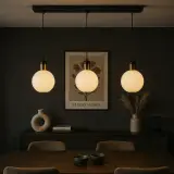 4x Luxe Grote Hanglamp met 3 Lampenkappen Ø25 cm VIDI, Luca Bella – kavel bij Onlineveilingmeester, Hoogeveen