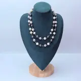 Meerkleurig parelcollier (10mm) met magnetische sluiting – foto 2 – kavel bij Onlineveilingmeester