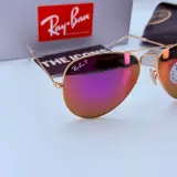 Rayban Zonnebril Aviator Large Metal matte gold violet polarized – foto 4 – kavel bij Onlineveilingmeester