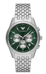 Emporio Armani green dial chronograph herenhorloge – kavel bij Onlineveilingmeester