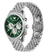 Emporio Armani green dial chronograph herenhorloge – foto 2 – kavel bij Onlineveilingmeester