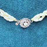 Meerstrengs zoetwaterparel collier 'Rice Beads' met zilveren sluiting – foto 5 – kavel bij Onlineveilingmeester