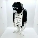 Banksy fanart sculptuur - Banksy ape – kavel bij Onlineveilingmeester