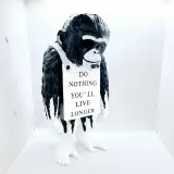 Banksy fanart sculptuur - Banksy ape – foto 2 – kavel bij Onlineveilingmeester