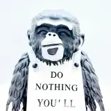 Banksy fanart sculptuur - Banksy ape – foto 4 – kavel bij Onlineveilingmeester