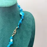 Collier lapis lazuli, gepolijst parelmoer en agaat – foto 4 – kavel bij Onlineveilingmeester