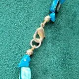 Collier lapis lazuli, gepolijst parelmoer en agaat – foto 5 – kavel bij Onlineveilingmeester