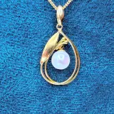 Goldplated collier met pendant en parel – foto 3 – kavel bij Onlineveilingmeester