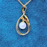 Goldplated collier met pendant en parel – foto 4 – kavel bij Onlineveilingmeester