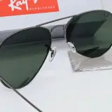 Rayban zonnebril Aviator Large Metal gunmetal green – foto 5 – kavel bij Onlineveilingmeester