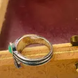 Zilveren ring - Luna Bodin Malachiaring – foto 4 – kavel bij Onlineveilingmeester