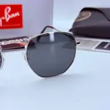 Rayban Zonnebril Hexagonal silver grey – foto 4 – kavel bij Onlineveilingmeester