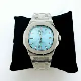 NH35 herenhorloge - Automatisch met Tiffany blauwe wijzerplaat – kavel bij Onlineveilingmeester