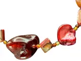 Collier zoetwater parels, gepolijst parelmoer en amber – foto 2 – kavel bij Onlineveilingmeester