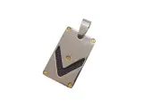Heren Dogtag Pendant - Goldplated Santos model black carbon – kavel bij Onlineveilingmeester