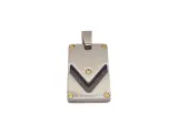 Heren Dogtag Pendant - Goldplated Santos model black carbon – foto 3 – kavel bij Onlineveilingmeester