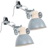 2x Klemspot en wandlamp E27 fitting, Steinhauer, Gearwood 2752GR, Grijs, 2026 – kavel bij Onlineveilingmeester, Heerenveen