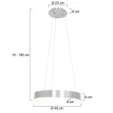 2x Hanglamp rond 48cm, Steinhauer, Ringlede 2695ZI, Zilver, 2026 – foto 2 – kavel bij Onlineveilingmeester, Heerenveen