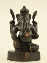 Houten beeld van de indische god Ganesha – kavel bij De Kringwinkel, Antwerpen