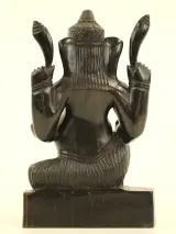 Houten beeld van de indische god Ganesha – foto 3 – kavel bij De Kringwinkel, Antwerpen
