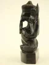 Houten beeld van de indische god Ganesha – foto 4 – kavel bij De Kringwinkel, Antwerpen