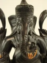 Houten beeld van de indische god Ganesha – foto 5 – kavel bij De Kringwinkel, Antwerpen