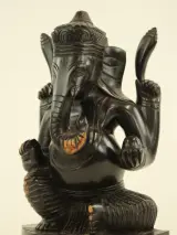 Houten beeld van de indische god Ganesha – foto 6 – kavel bij De Kringwinkel, Antwerpen