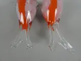 Set van 2 glazen vogelbeeldjes oranje – foto 3 – kavel bij De Kringwinkel, Diest