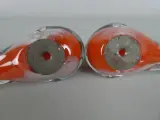 Set van 2 glazen vogelbeeldjes oranje – foto 5 – kavel bij De Kringwinkel, Diest