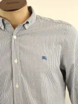 Burberry Brit getailleerd herenoverhemd met fijne blauw-witte streepjes – foto 4 – kavel bij De Kringwinkel, Antwerpen