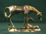 Vintage metalen paardensculptuur van Merrie met Veulen – foto 3 – kavel bij De Kringwinkel, Antwerpen