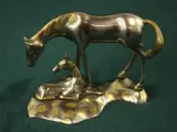 Vintage metalen paardensculptuur van Merrie met Veulen – foto 5 – kavel bij De Kringwinkel, Antwerpen