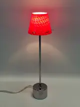 Herstal Gil Tafellamp - Deens Design - Rood Dubbelglas & Chroom – kavel bij De Kringwinkel, Gent